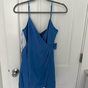 Zara Elegant Azure Dress with Belt